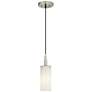 62E70 - 8"H Glass Pendant with Brushed Nickel details