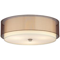 62X53 - 18&quot;D Flush mounted Lamp with Bronze Organza