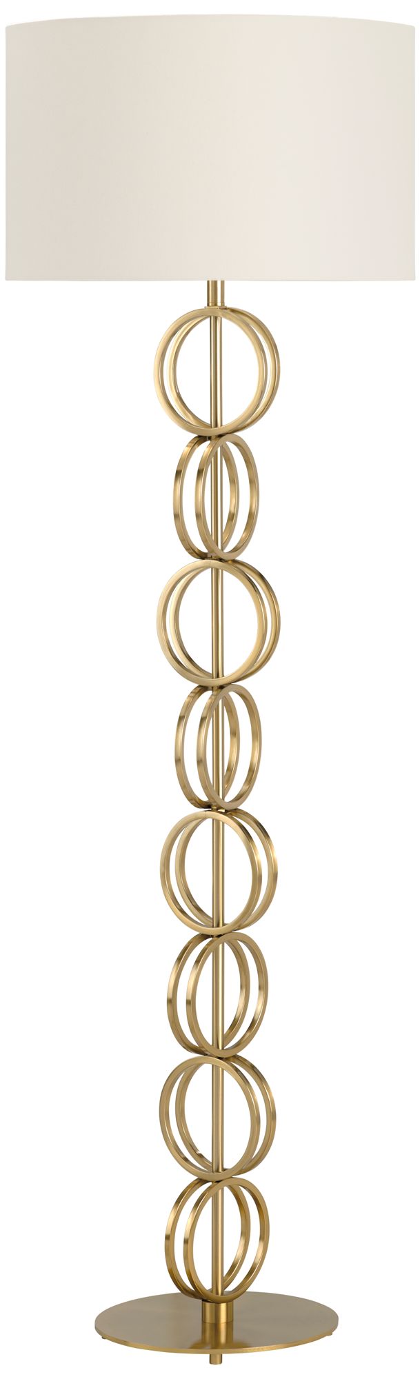 Image 2 63.25" Metal Floor Lamp with Linen Oat Shade more views