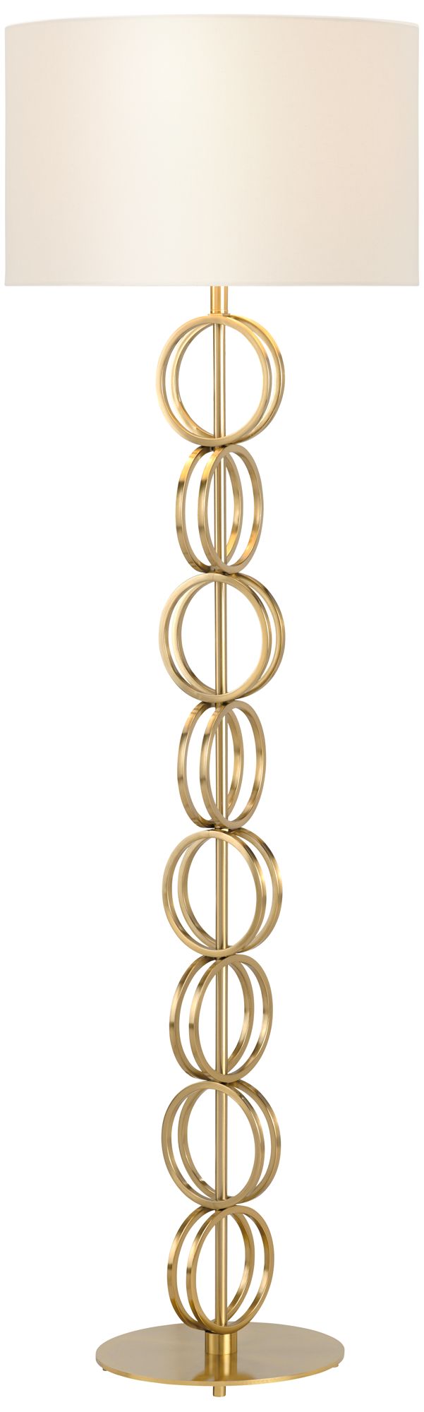 Image 3 63.25" Metal Floor Lamp with Linen Oat Shade more views