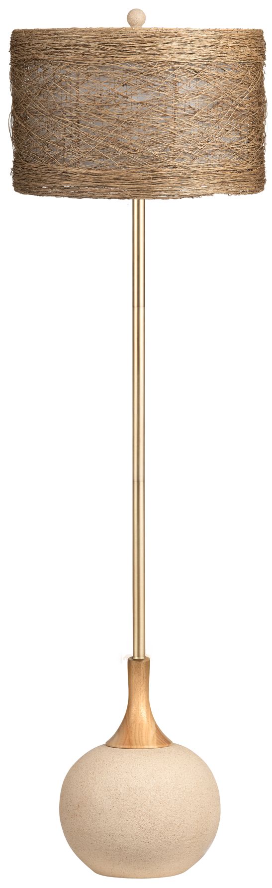 Image 2 63"H Kenya Floor Lamp w/Rattan Shade more views