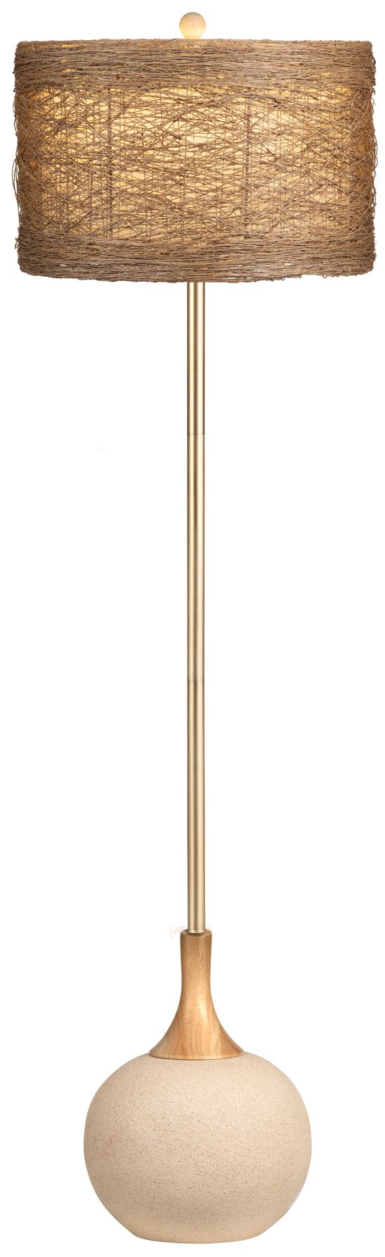 Image 3 63"H Kenya Floor Lamp w/Rattan Shade more views