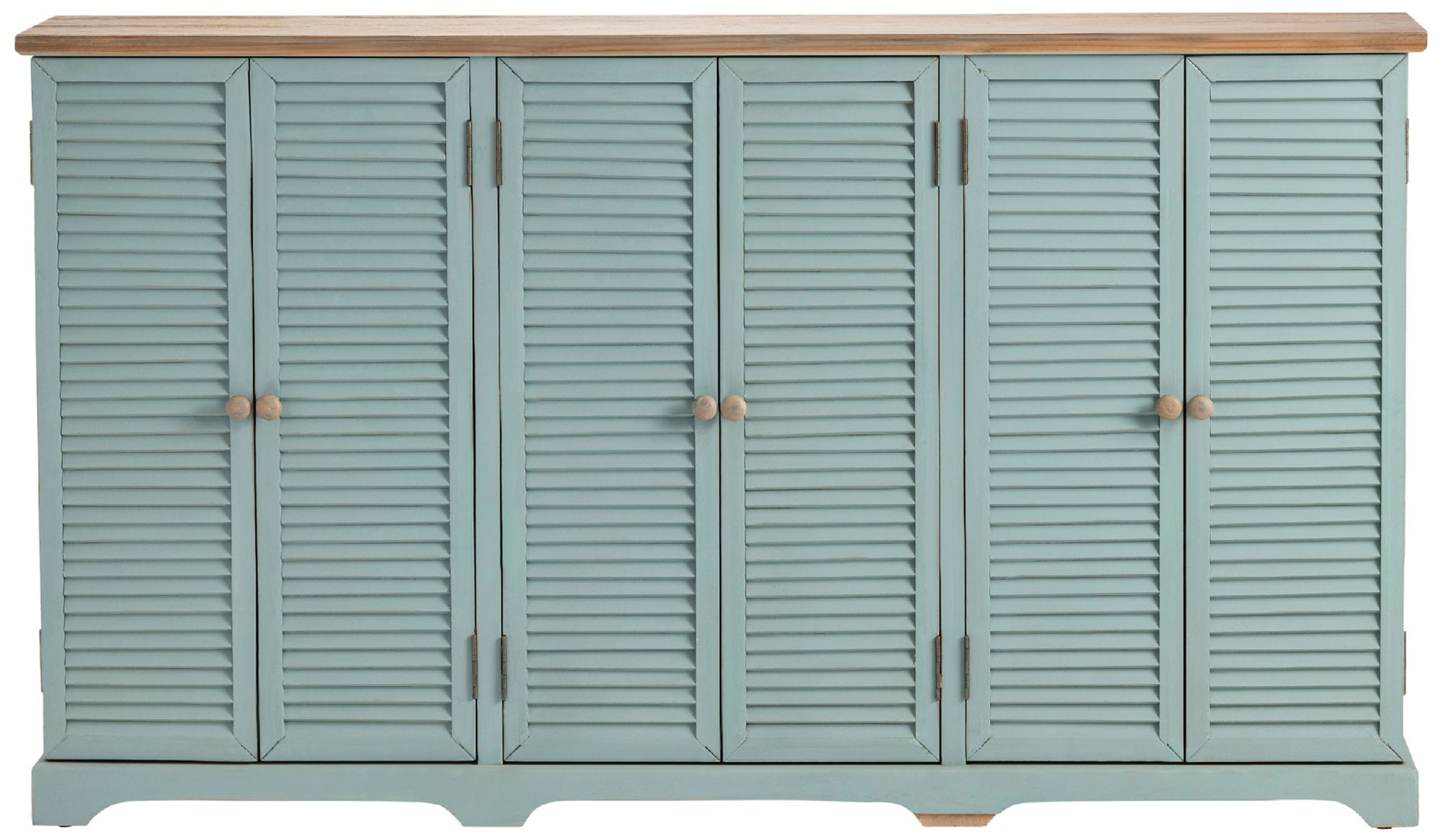 Image 3 63 in. Blue Solid Wood 6 Door Sideboard_Buffet Table more views