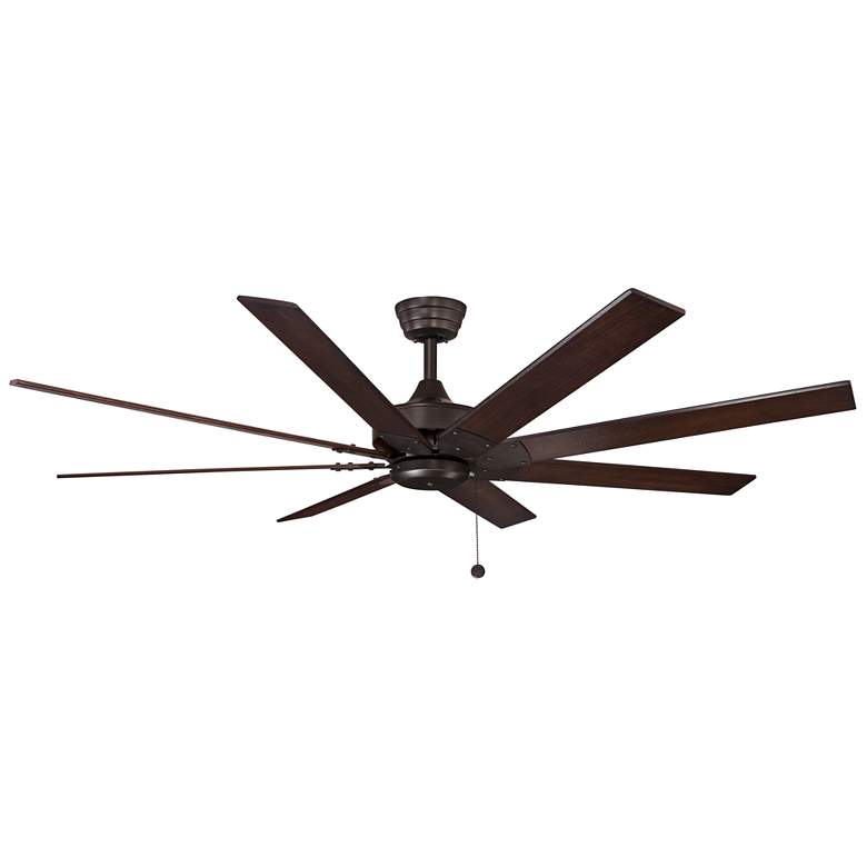 Image 1 63" Fanimation Levon Dark Bronze Eight Blade Pull Chain Ceiling Fan