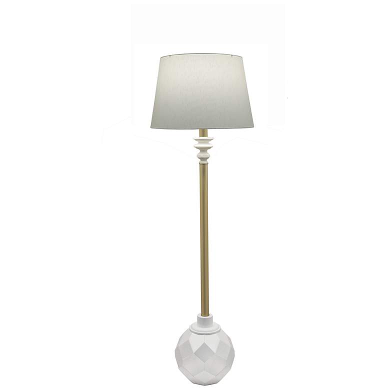 Image 1 63" H Flat White/Oculux Bronze Contemporary Floor Lamp