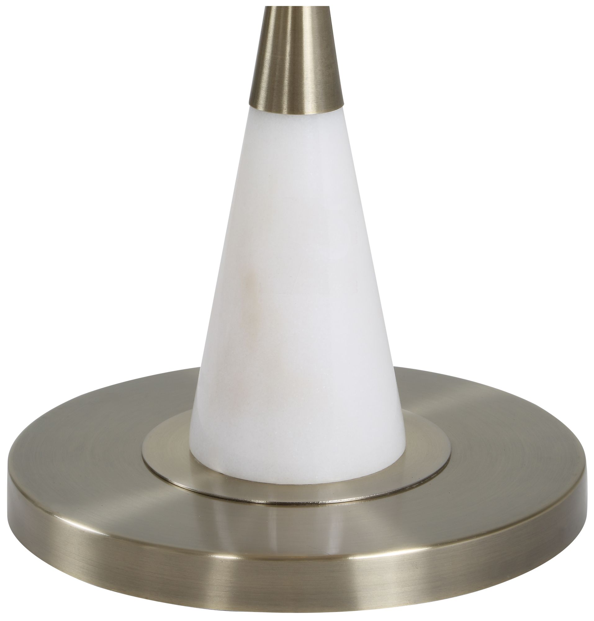 Image 5 63" High Antique Brass Metal with Marble Floor Lamp more views