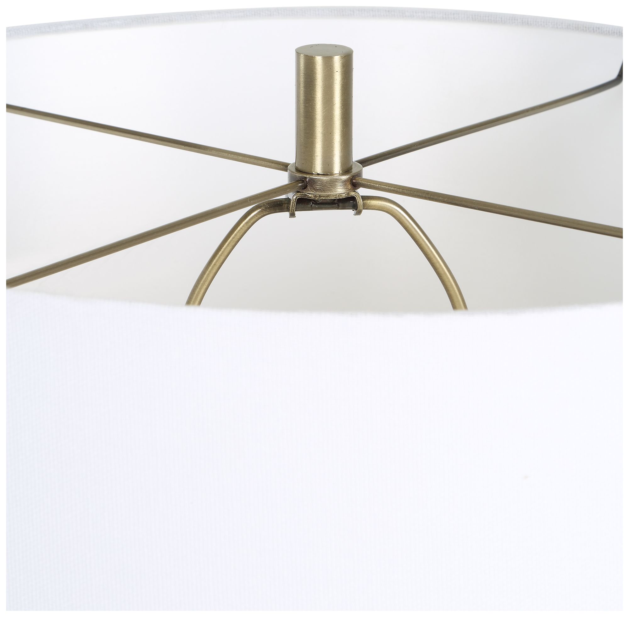 Image 6 63" High Antique Brass Metal with Marble Floor Lamp more views