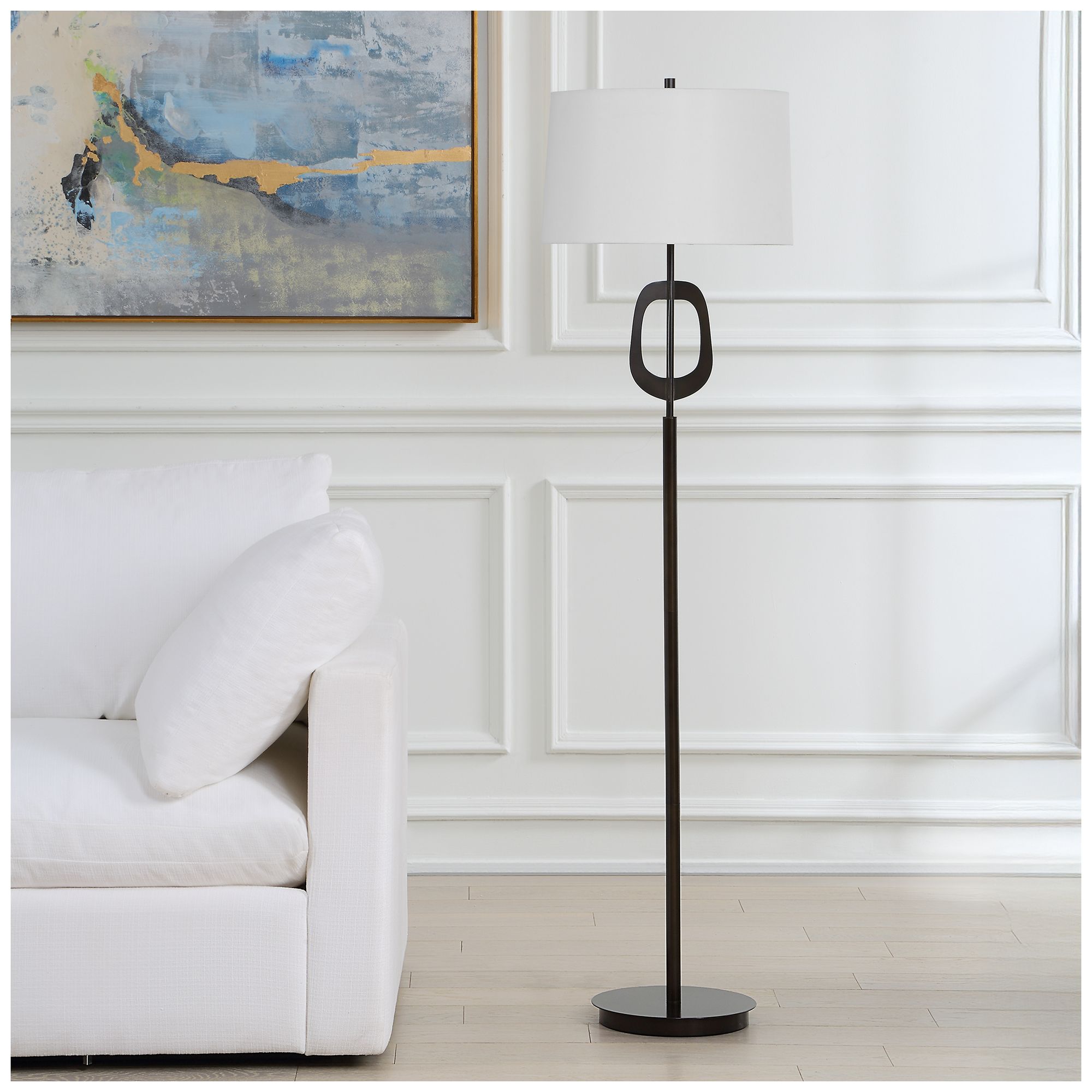 Image 3 63" High Oil Rubbed Bronze Metal Floor Lamp more views