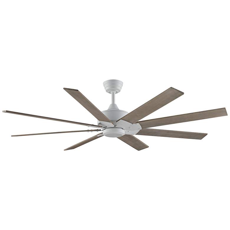 Image 1 63 inch Levon DC Matte White - Washed Pine Smart Ceiling Fan