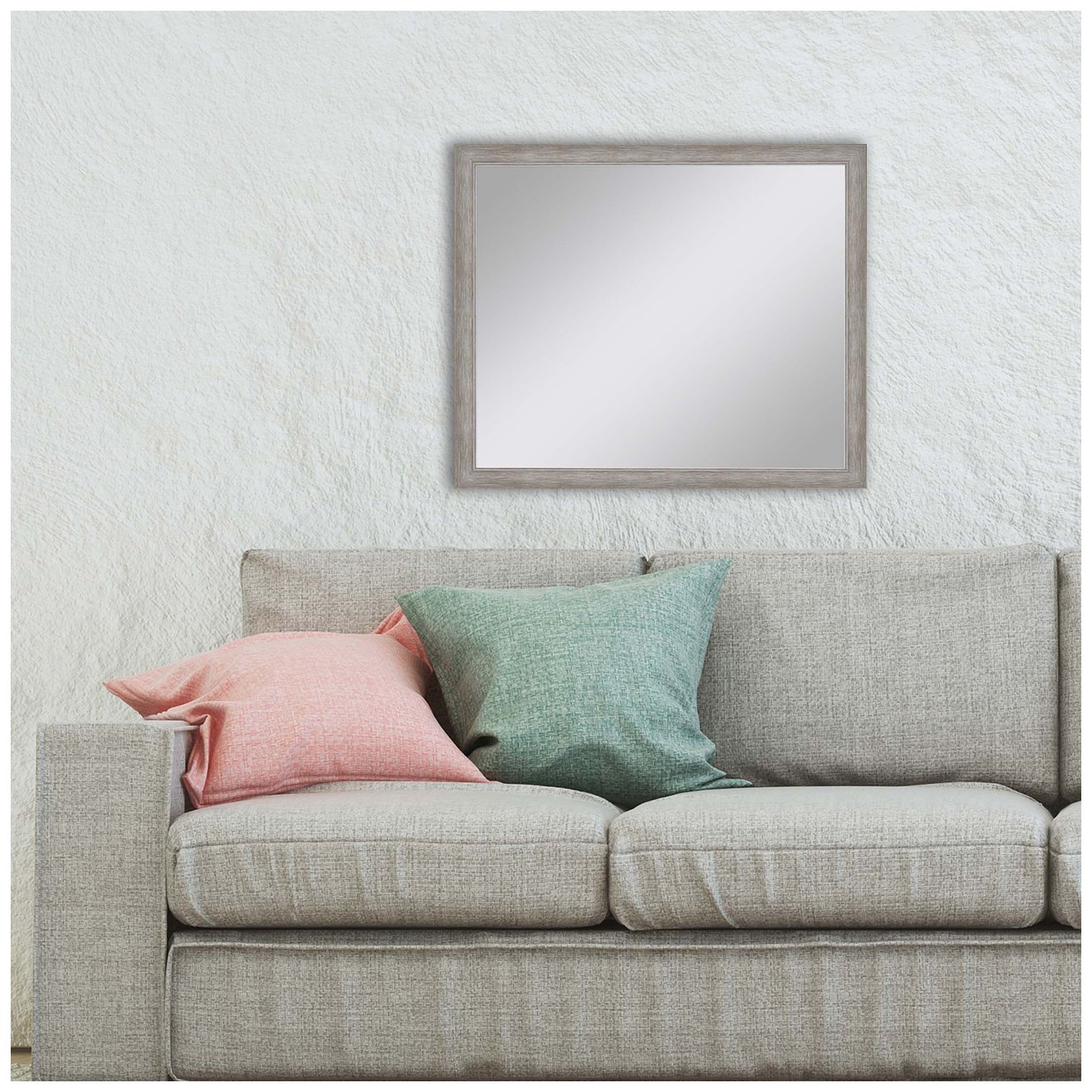 Image 3 #632 Gray Metallic Wall Mirror - 26" x 32" more views