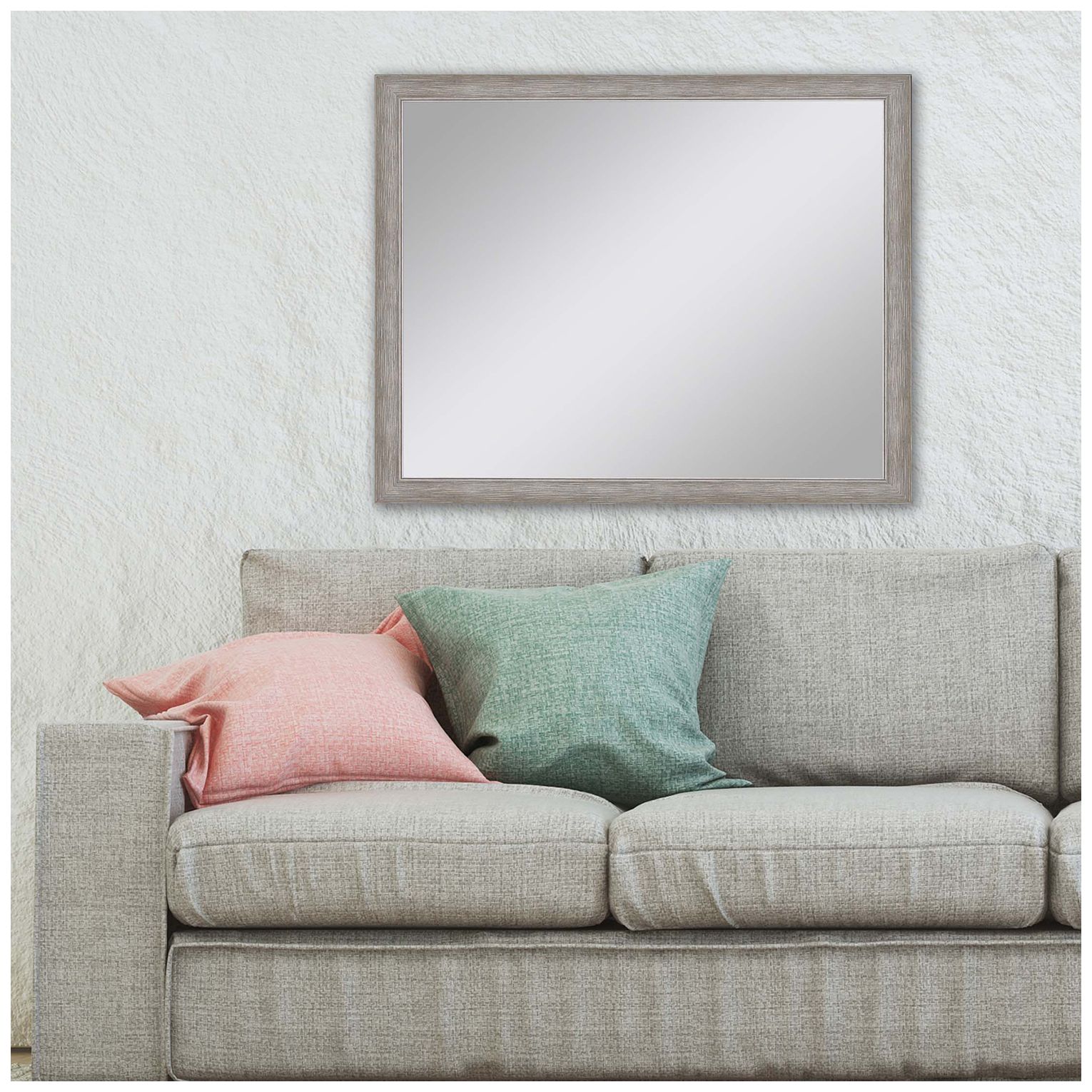 Image 2 #632 Gray Metallic Wall Mirror - 34" x 44" more views