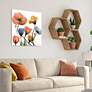 1_Flowers and Ferns 24" Square Tempered Glass Graphic Wall Art in scene