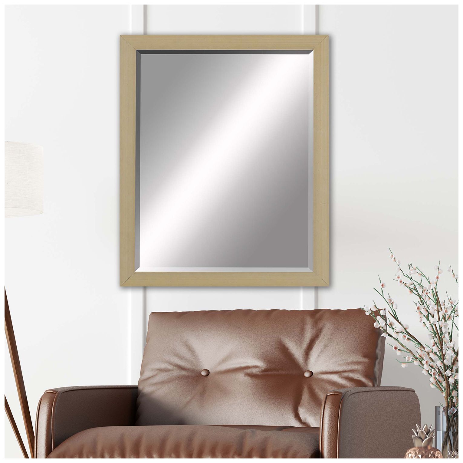 Image 3 #633 Metallic Black Wall Mirror - 25" x 31" more views