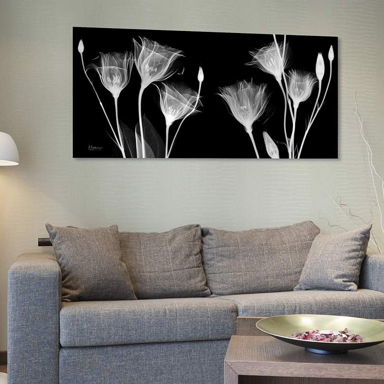 Image 1 Gentian X-Ray 48"W Floating Tempered Glass Graphic Wall Art in scene