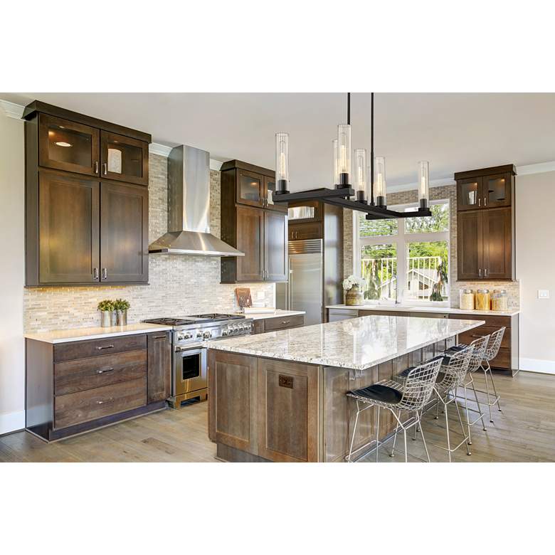Image 1 Z-Lite Beau 44" Wide Bronze 7-Light Island Chandelier in scene