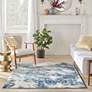 American Manor 5&#39;3" x 7&#39;3" Blue/Ivory Abstract Indoor Rug in scene
