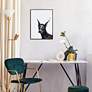 1_Doberman 24" High Rectangular Framed Glass Wall Art in scene