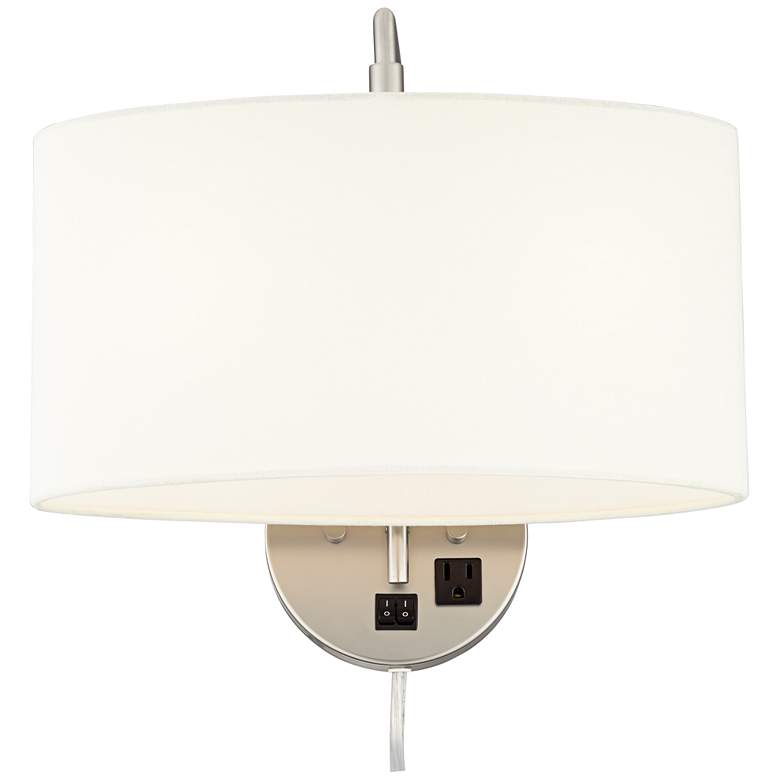 Image 1 63A22 -  Plug In Headboard/Wall Lamp with 1 Outlet
