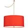 63T20 - Swag Red Drum Shade Pendant