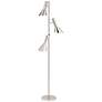 63T42 - Chrome Floor Lamp with 3 Metal Shades