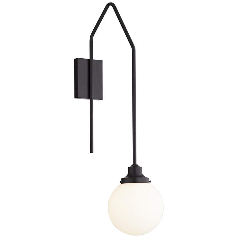 Image 1 63T62 - Wall Sconce with Globe Pendant in Matte Black