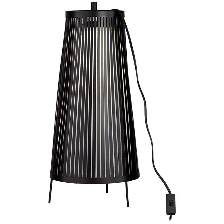 Image 2 63T64 - 24 inchH Metal Black Cage Table Lamp more views