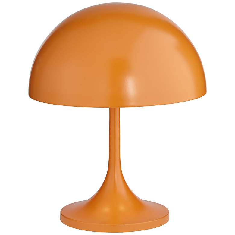 Image 1 63T68 - Orange Metal Dome Table Lamp