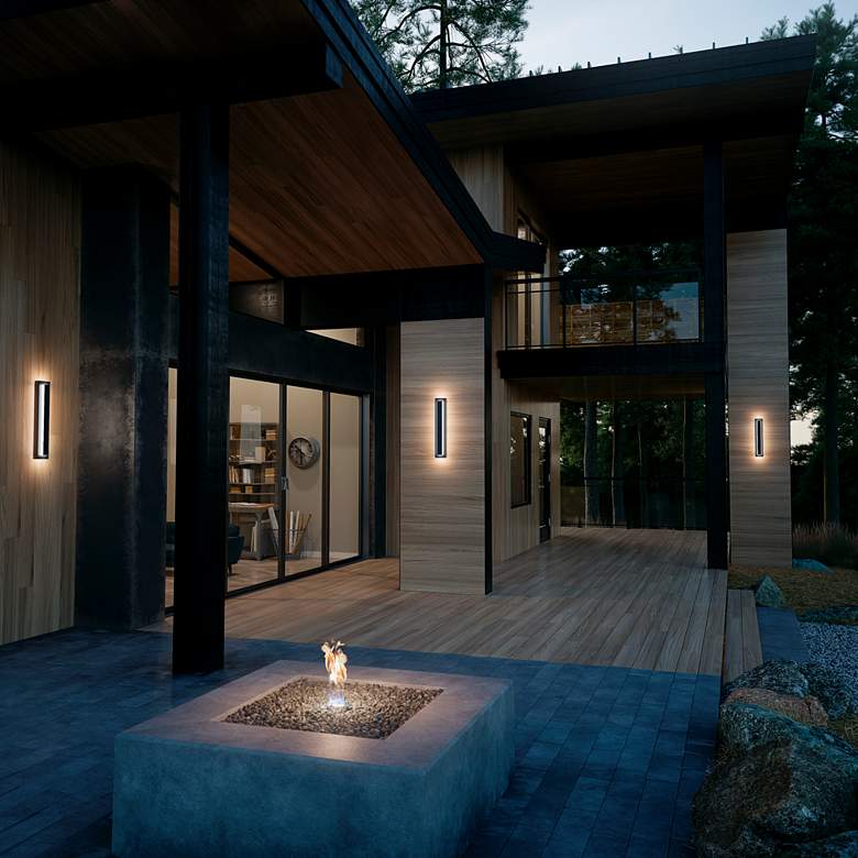 Image 1 Tech Lighting Aspen 8" High Bronze LED Outdoor Wall Light in scene