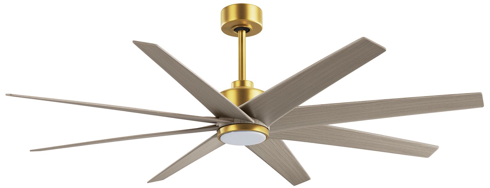 Image 2 64" Ariella Brushed Brass LED Ceiling Fan with Gray Blades more views