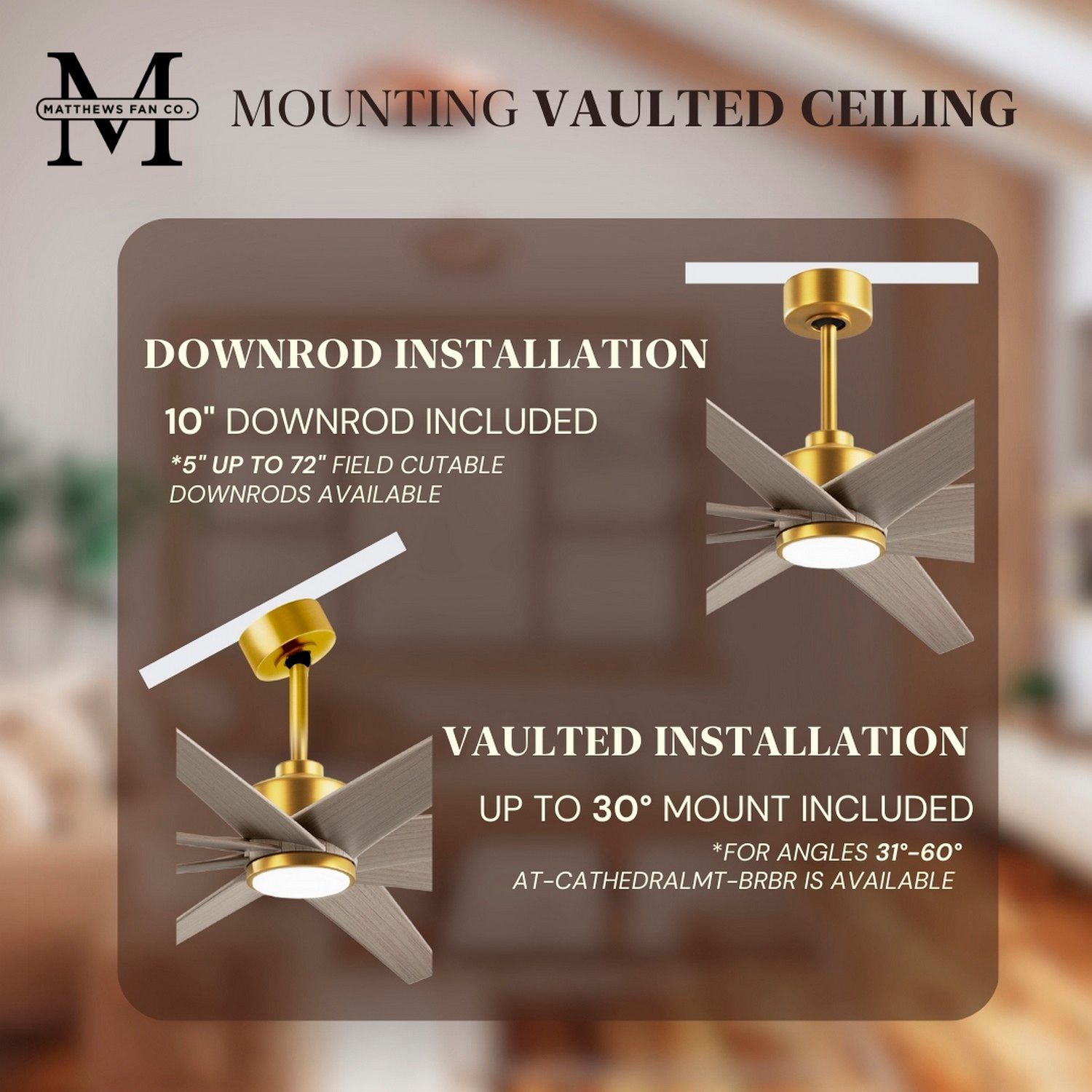 Image 7 64" Ariella Brushed Brass LED Ceiling Fan with Gray Blades more views