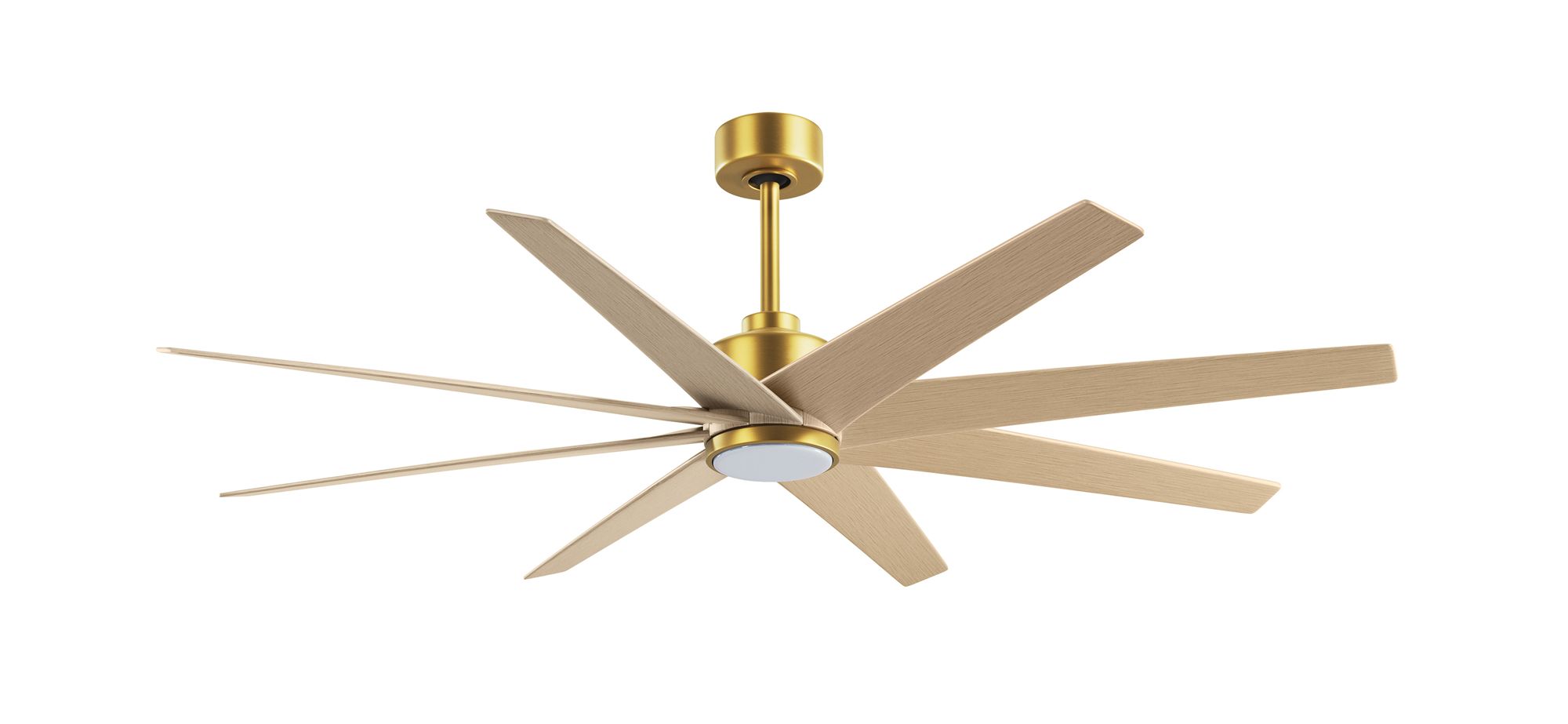 Image 2 64" Ariella Brushed Brass LED Ceiling Fan with Maple Blades more views