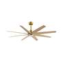 2_64" Ariella Brushed Brass LED Ceiling Fan with Maple Blades more views