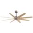 64" Ariella Brushed Nickel Ceiling Fan w/ Light Maple Blades