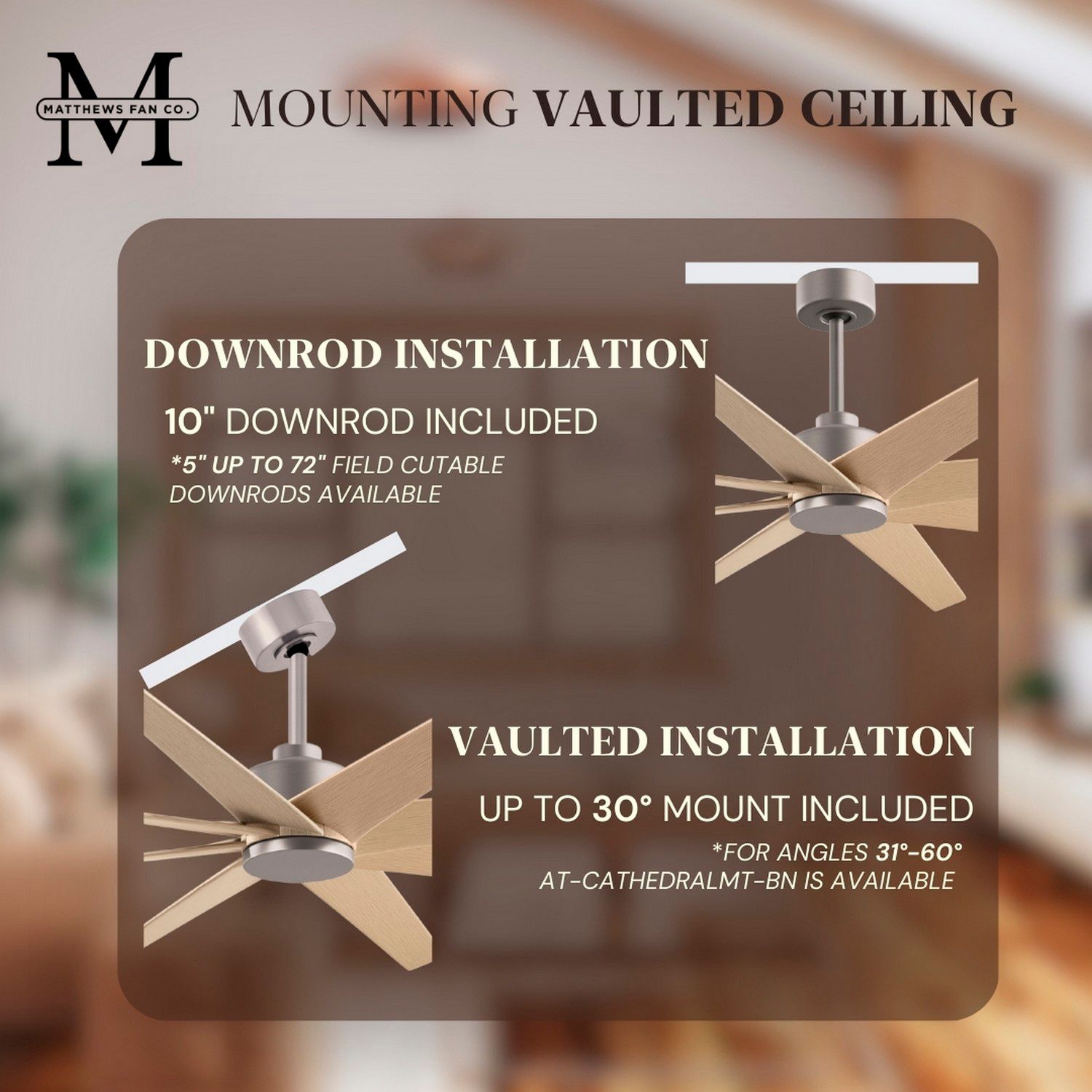 64" Ariella Brushed Nickel Ceiling Fan w/ Light Maple Blades