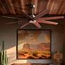 1_64" Ariella Brushed Nickel Ceiling Fan with Walnut Blades