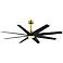 64" Ariella-LK Brushed Brass and Matte Black LED Ceiling Fan
