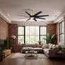 3_64" Ariella-LK Brushed Brass and Matte Black LED Ceiling Fan more views