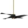 64" Artemis IV Soft Brass DC Large Modern Fan with Remote Control