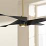 64" Artemis IV Soft Brass DC Large Modern Fan with Remote Control
