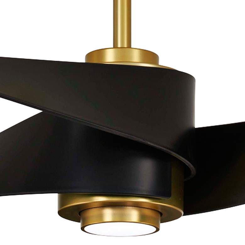 Image 3 64" Artemis IV Soft Brass DC Large Modern Fan with Remote Control more views