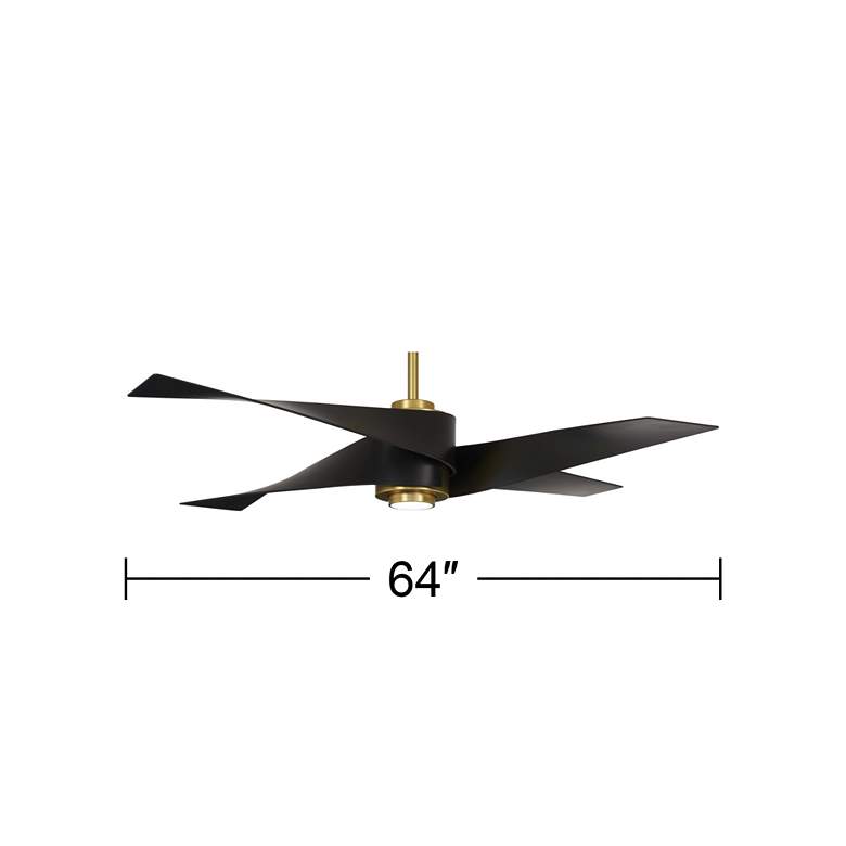Image 5 64 inch Artemis IV Soft Brass DC Large Modern Fan with Remote Control more views