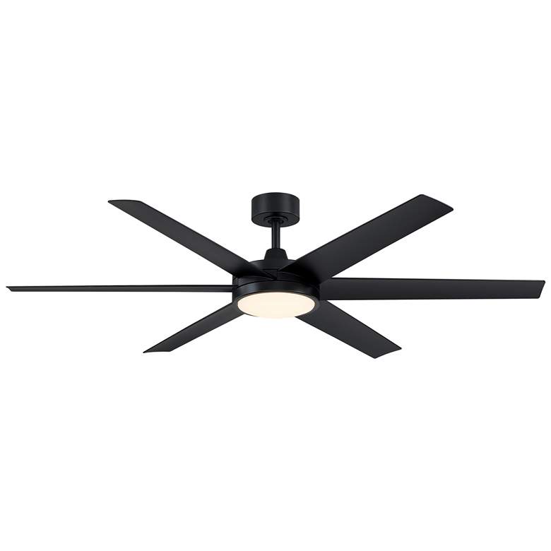 Image 1 64" Fanimation Brawn Black Outdoor LED Smart Ceiling Fan