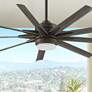 64" Fanimation Odyn Custom Matte Greige LED Wet Smart Ceiling Fan