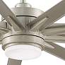 64" Fanimation Odyn Custom Nickel LED Outdoor Smart Ceiling Fan