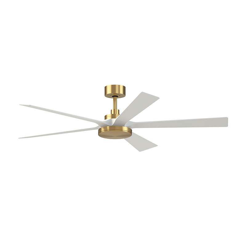 Image 1 64" Fanimation TorchAire Brushed Satin Brass LED Ceiling Fan