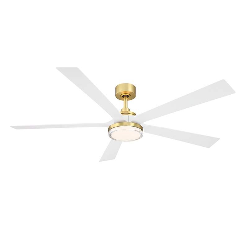Image 3 64" Fanimation TorchAire Brushed Satin Brass LED Ceiling Fan more views