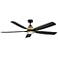 64" Hinkley Bodin Heritage Brass Black LED Smart Ceiling Fan