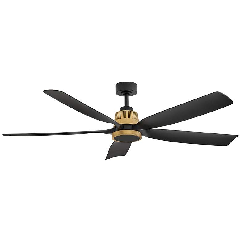 Image 4 64" Hinkley Bodin Heritage Brass Black LED Smart Ceiling Fan more views