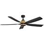 4_64" Hinkley Bodin Heritage Brass Black LED Smart Ceiling Fan more views