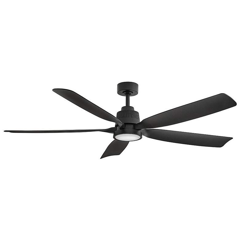 Image 1 64" Hinkley Bodin Matte Black LED Smart Ceiling Fan